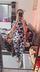 Women's Night Suit Set for Women, Lounge Wear, Printed Top and Pyjama Set for Women Nightwear photo review